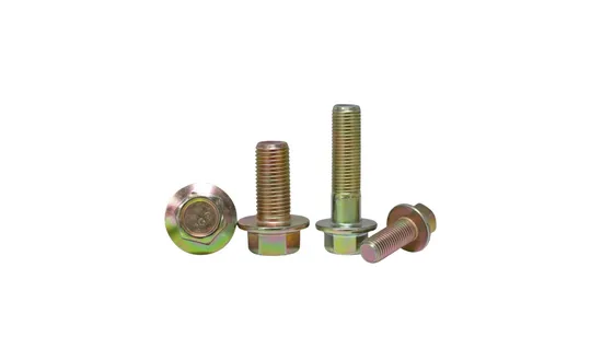 Hex Flange Head Bolt M10 DIN6921/DIN6922 Screw with White/Yellow/Zinc Plated/Black Oxid
